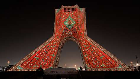 Projection Mapping on Azadi Tower for Tabriz Cultural Week