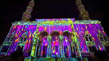 dibba al hisn mosque - sharjah light festival 2024-   مهرجان الاضواء الشارقة 2024