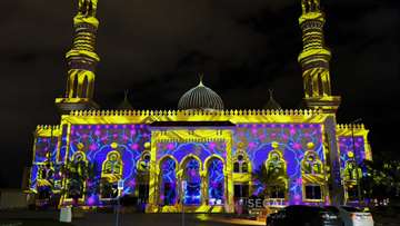 مسجد دیبا dibba al hisn mosque -  مهرجان الاضواء الشارقة 2024
