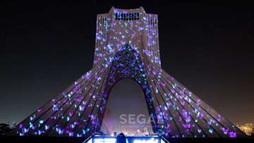 flight 752 video mapping projection mapping azadi tower هواپیما اوکراینی  ویدئو مپینگ 